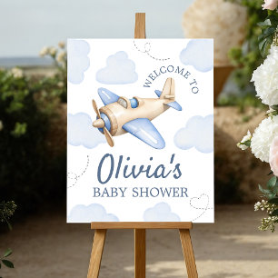 Airplane Aviator Oh Boy 16x20 Welcome Sign