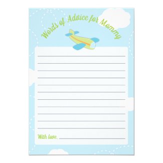 Airplane Baby Shower Advice for Mommy Invitation