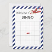 Airplane Baby Shower Bingo Card (Front)