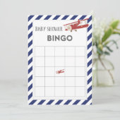 Airplane Baby Shower Bingo Card (Standing Front)