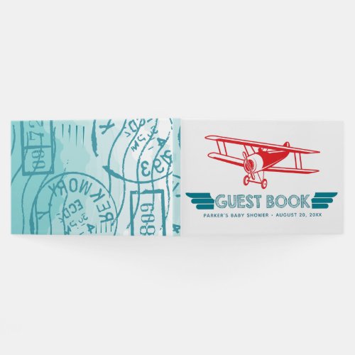 Airplane Baby Shower Guest Book