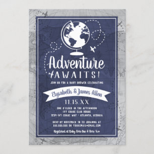 Airplane Baby Shower Invitation