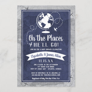 Airplane Baby Shower Invitation