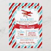 Airplane Baby Shower Invitation (Front/Back)