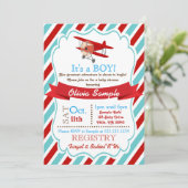 Airplane Baby Shower Invitation (Standing Front)