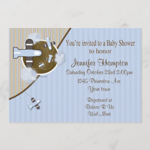 Airplane Baby Shower Invitation