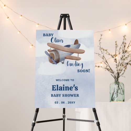  Airplane Baby Shower Welcome Sign