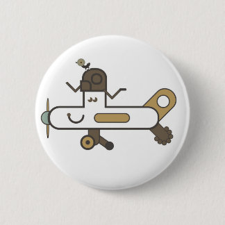 Airplane Badge Pinback Button