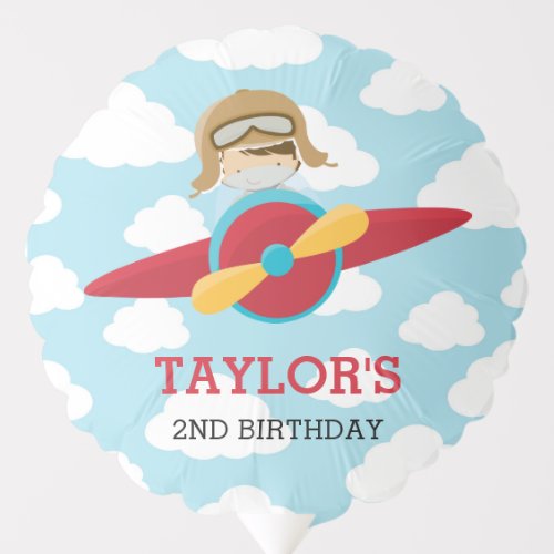 Airplane Balloons _ Boy Pilot Birthday Baby Shower