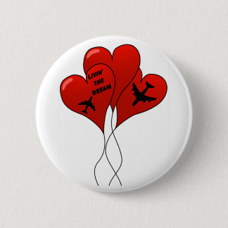 Airplane Balloons Pinback Button