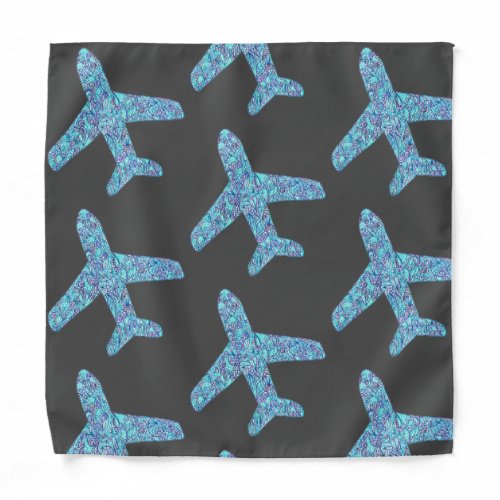 Airplane Bandana gray