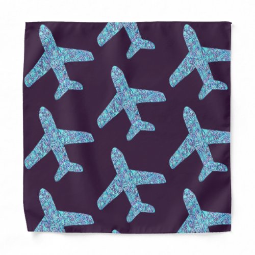 Airplane Bandana purple