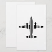 AIRPLANE BAR CODE Jetstream Barcode Pattern Design (Front/Back)