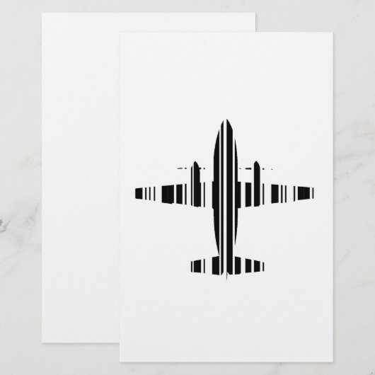 AIRPLANE BAR CODE Jetstream Barcode Pattern Design (Front/Back)
