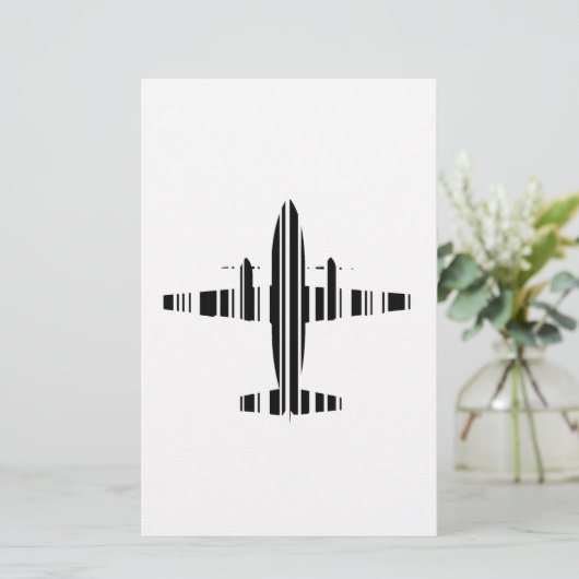 AIRPLANE BAR CODE Jetstream Barcode Pattern Design (Standing Front)