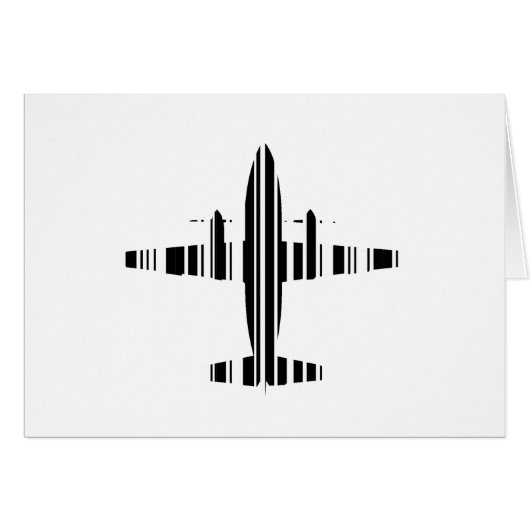 AIRPLANE BAR CODE Jetstream Barcode Pattern Design Cards (Front Horizontal)