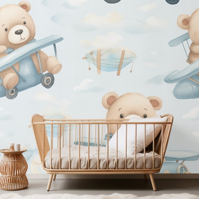 Airplane Bear Baby Shower Package | 'We Can Bearly Wallpaper (Creator Uploaded)
