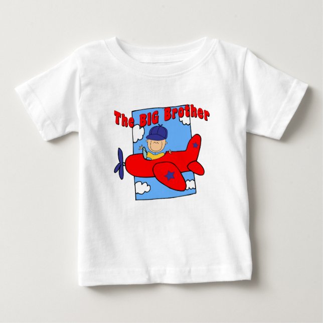Airplane Big Brother Pilot Baby T-Shirt (Front)