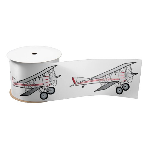 Airplane Biplane 3 Inches Satin Ribbon