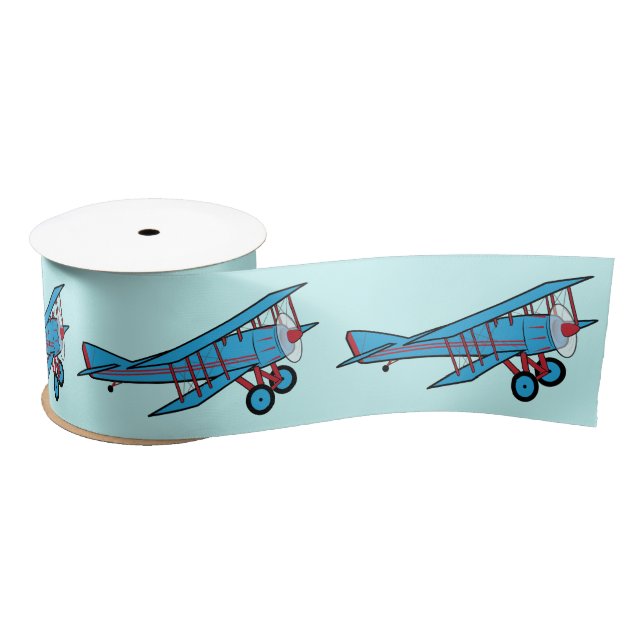 Airplane: Biplane 3 Inches Satin Ribbon (Spool)