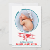 Airplane Birth Announcement
