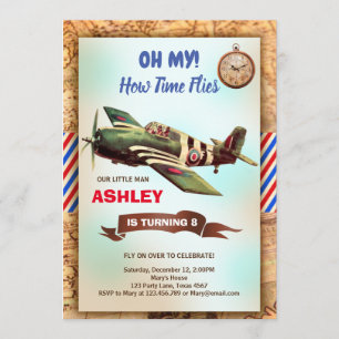 Airplane Birthday Invitation