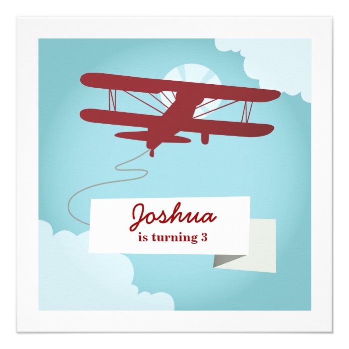 Airplane Birthday Invitation