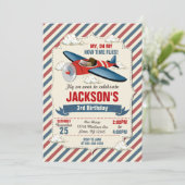 Airplane Birthday Invitation / Time Flies Party (Standing Front)