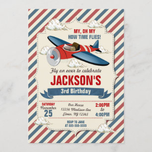 Airplane Birthday Invitation / Time Flies Party