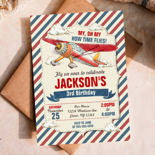 Airplane Birthday Invitation / Time Flies Party