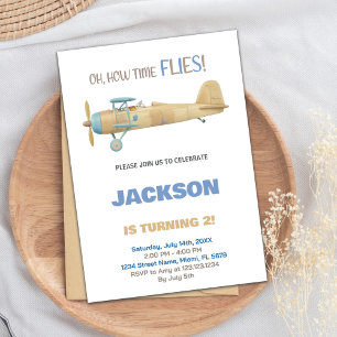 Airplane Birthday Invitations