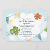 Airplane Birthday Invitations Twins (Front/Back)