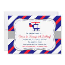 Airplane Birthday Party Invitation