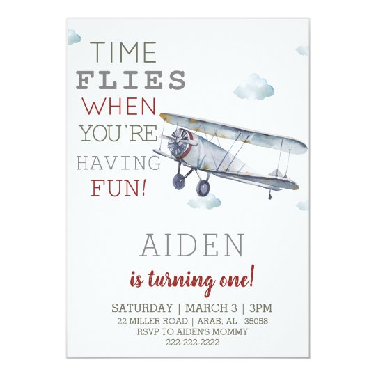 airplane birthday party invitation zazzle com