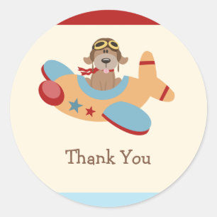 Airplane Birthday Party Stickers