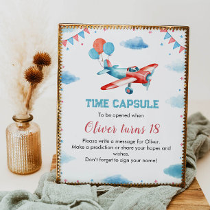 Airplane Birthday Time Capsule Poster