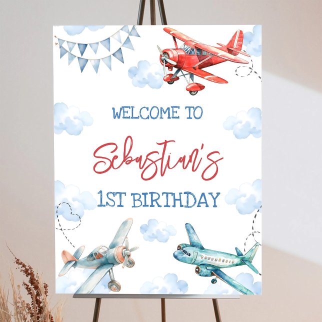 Airplane Birthday Welcome Sign (Creator Uploaded)
