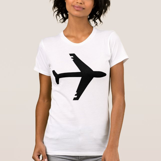 Airplane Black T-Shirt (Front)