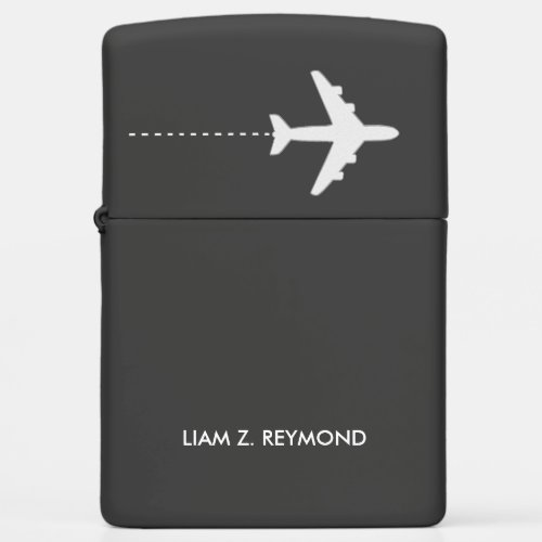 Airplane BLACK Zippo Lighter