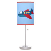 Airplane Blue/Red Nursery Room Lamp (Left)