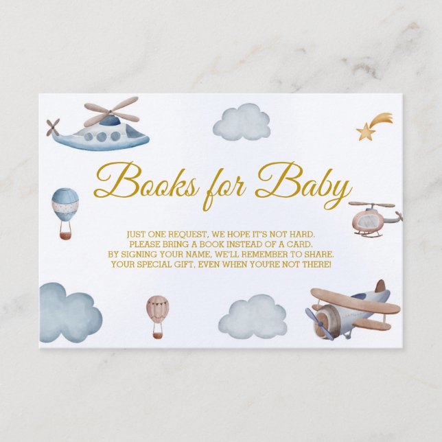 Airplane Books for Baby Enclosure Card (Front)
