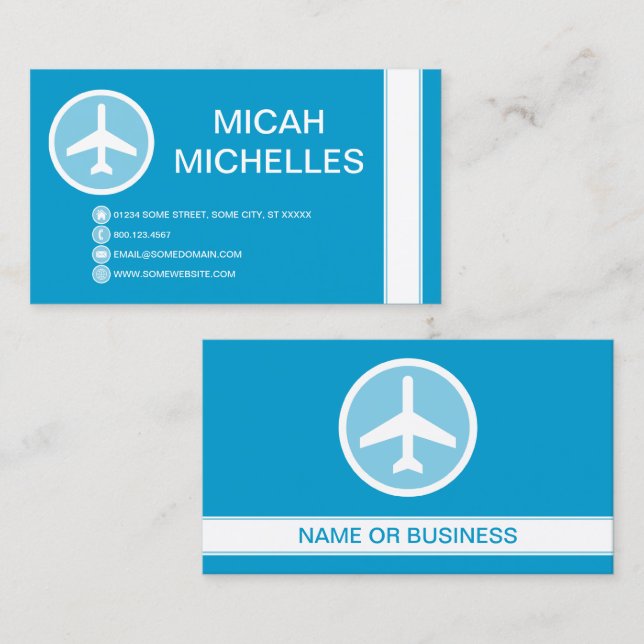 airplane bubble business card (Front/Back)