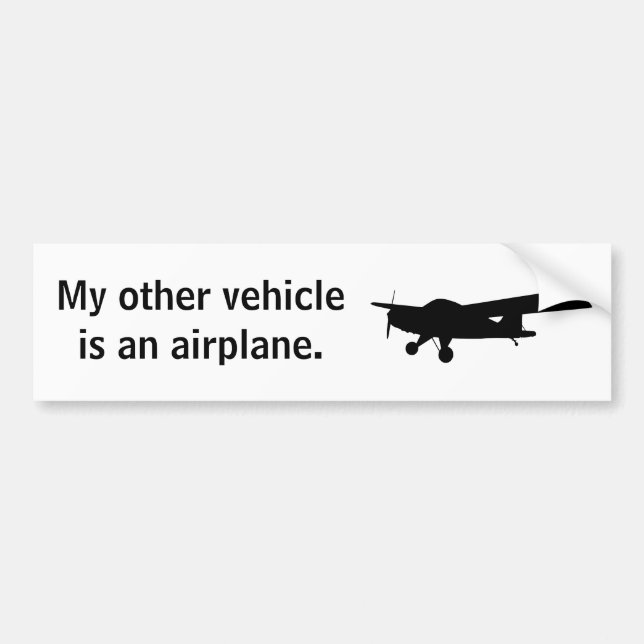 Airplane Bumper Sticker (Front)