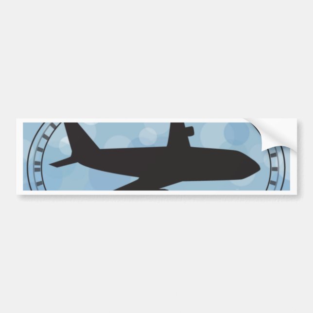 Airplane Bumper Sticker (Front)