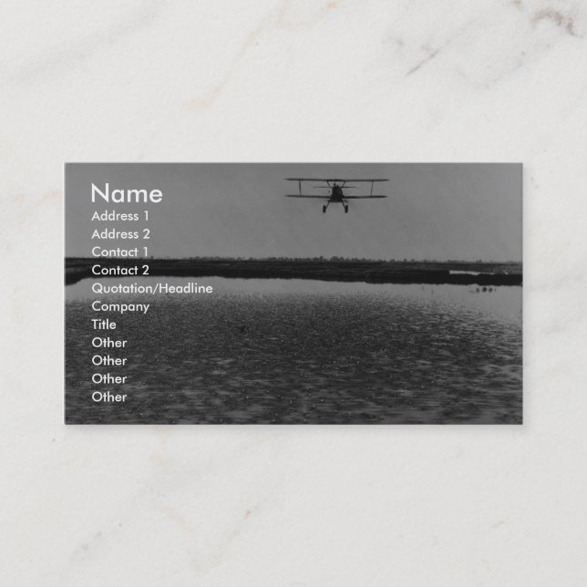Airplane Business Card (Front)