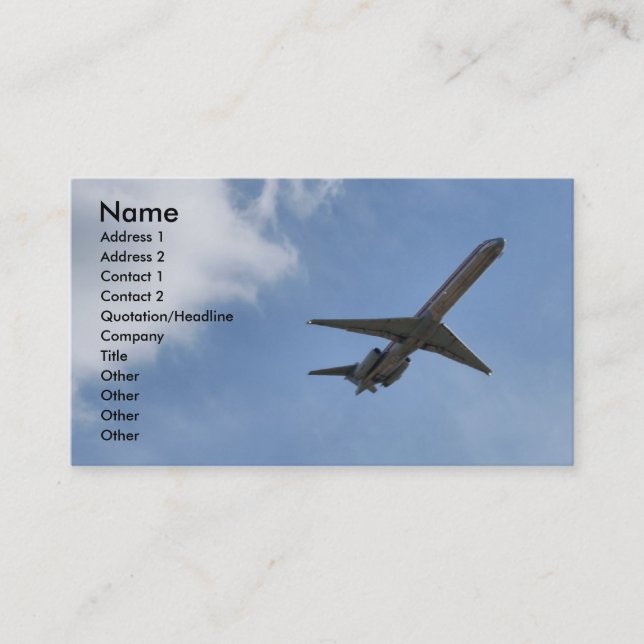 Airplane Business Card (Front)