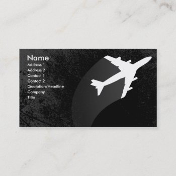 Airplane Business Card by businesscardtemplate at Zazzle