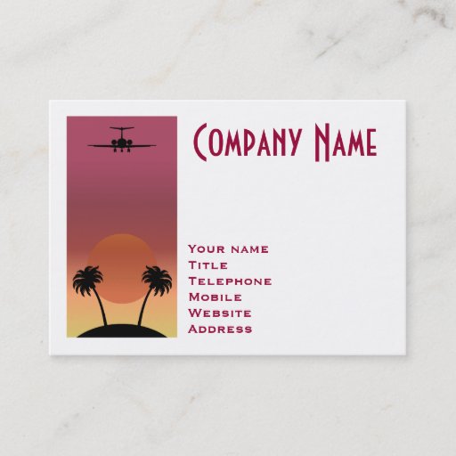 Customizable Airplane Business Card