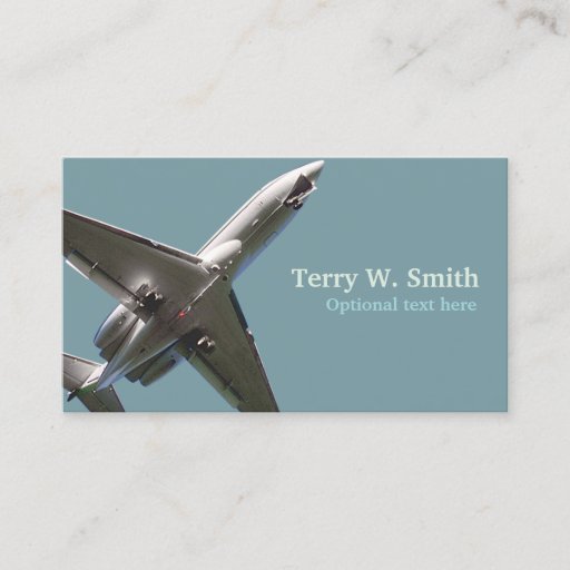 Customizable Airplane Business Card