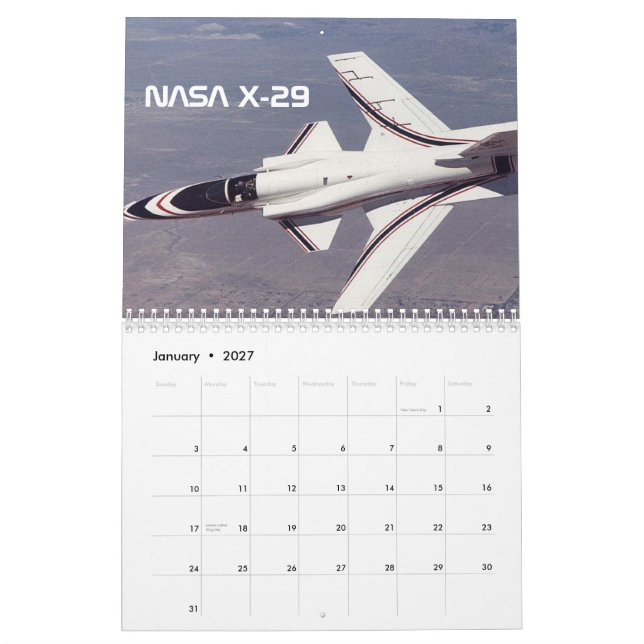 AIRPLANE CALENDER CALENDAR (Jan 2027)